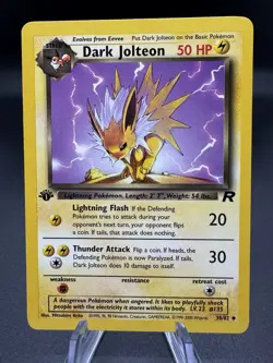 Pokemon TCG Dark Jolteon 38/82 Team Rocket Regular 1st Edition Vintage WoTC LP - Image 1