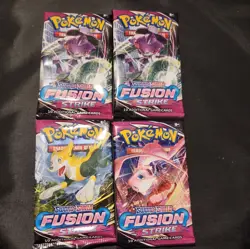 Pokemon TCG Fusion Strike 4 Booster Packs, New Sealed - Image 1