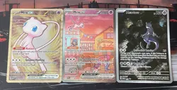 Pokemon TCG 151 UPC Promo Set Mew 053, Mewtwo 052, Metal Mew 205 Near Mint! - Image 1