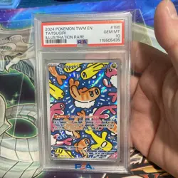 2024 Pokemon TWM Tatsugiri Illustration Rare PSA 10 Gem MT #186/167 Pokemon TCG - Image 1