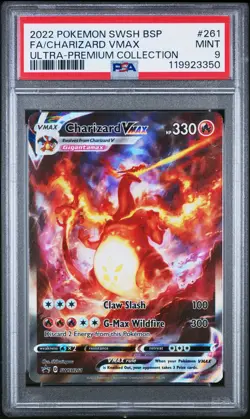 POKEMON PSA 9 2022 Black Star Promo Charizard VMAX SWSH261 - Image 3