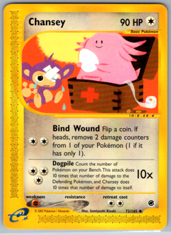 Pokemon Chansey e-Series Expedition Base 72/165 LP - Image 1
