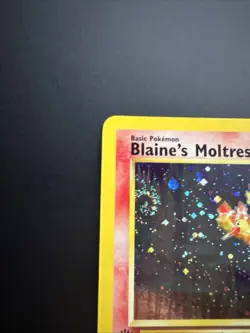 Pokemon TCG Blaine's Moltres 1/132 Gym Heroes Holo 1st Edition - Image 3