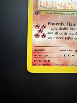 Pokemon TCG Blaine's Moltres 1/132 Gym Heroes Holo 1st Edition - Image 5