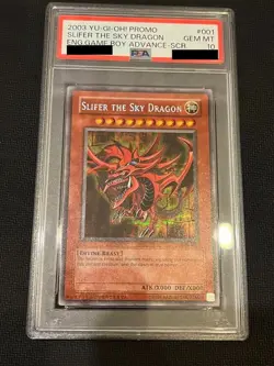 PSA 10 Yu-Gi-Oh! Slifer the Sky Dragon GBI-001 Secret Rare English Promo 2003 - Image 1