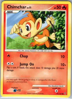 Chimchar 97/147 Non Holo Supreme Victors - Pokemon Card - LP - Image 1