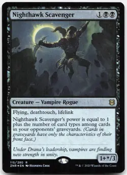 Nighthawk Scavenger 115 Near Mint Zendikar Rising Rare Foil Magic: The Gathering - Image 1