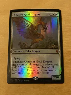 MTG Ancient Gold Dragon FOIL NM Commander Legends: Battle for Baldur's Gate - Image 1