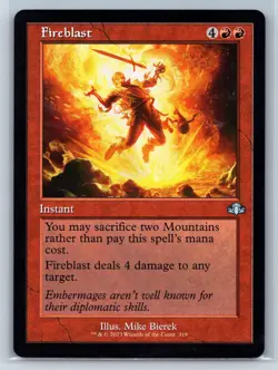 FIREBLAST (RETRO FRAME) 319 DOMINARIA REMASTERED MAGIC: THE GATHERING NM - Image 1