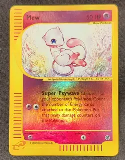 Pokemon TGC Mew 19/165 Expedition Base Set 2002 Holo RARE Reverse Holo - Image 1