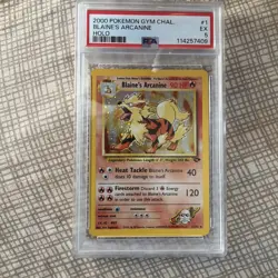 2000 POKEMON GYM CHALLENGE HOLO #1 BLAINE'S ARCANINE PSA 5 - Image 1