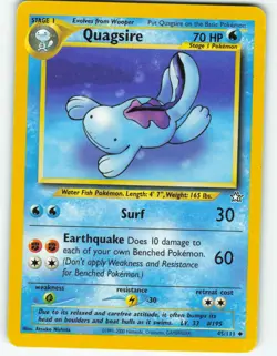 Quagsire - 45/111 Neo Genesis - Pokemon TCG - 2000 - Image 1