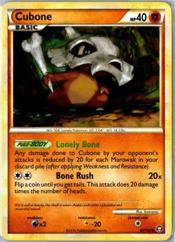 Cubone HGSS Triumphant 60/102 2010 Common Lightly Played - Image 1