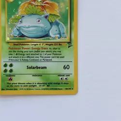 Pokemon TCG Venusaur Holo Rare Base Set 2 #18/130 WOTC Vintage ~MP - Image 5
