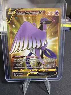 Pokemon TCG Galarian Articuno v Brilliant Stars Holo 181/172 Secret Rare Gold - Image 1