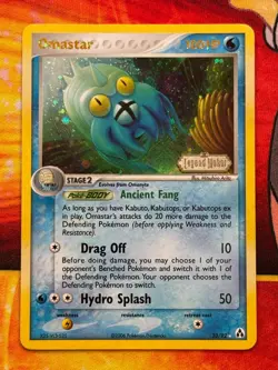 Omastar 23/92 Reverse Holo Rare Stamped - Pokemon EX Legend Maker - NM/VLP - Image 1