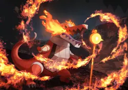 Pokemon skeledirge pokmon scarlet and violet Pad Gaming Mat Desk - Image 1