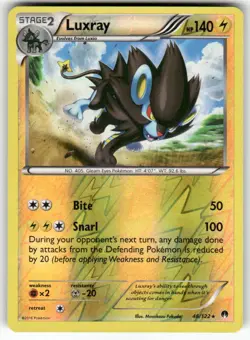 Luxray 46/122 Rare BREAKpoint Pokemon Reverse Holo Near Mint - Image 1