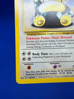 1999 Pokemon Jungle Unlimited Snorlax 27/64 Regular Rare NM - Image 5