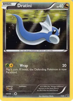 Dratini 1/20 Holo Rare Dragon Vault Pokemon Holo Lightly Played - Image 1