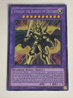 Yugioh Timaeus the Knight of Destiny Set Critias Hermos - NM Purple - Free Holo - Image 2
