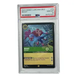 2023 Disney Lorcana EN 2 Beast Relentless #70 PSA 10 - Image 1