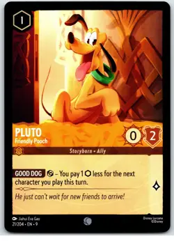 #21 Pluto - Friendly Pooch Common Amber PLAYSET x4 2025 Disney Lorcana Fabled 4x - Image 4
