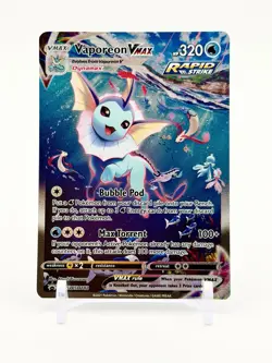 Vaporeon VMAX SWSH182 Ultra Rare Full Art Pokemon TCG Card 2021 Promo - Image 1