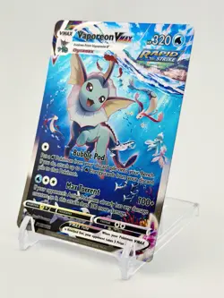 Vaporeon VMAX SWSH182 Ultra Rare Full Art Pokemon TCG Card 2021 Promo - Image 2