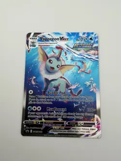 Vaporeon VMAX SWSH182 Ultra Rare Full Art Pokemon TCG Card 2021 Promo - Image 3