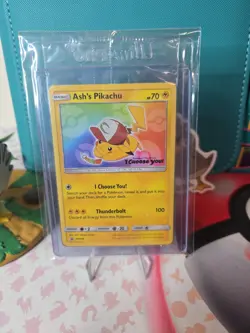 Pokemon - Ash's Pikachu - TCG SM108 2017 Promo Card - NEW/SEALED - NM - Kanto - Image 2
