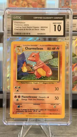Charmeleon 002/034 Trading Card Game Classic Holo CGC 10 - Image 1
