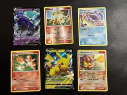 Pokemon 6 Card Lot Pikachu Charmander Magmortar - Image 1