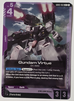 Gundam Card Game Gundam Virtue Rare Steel Requiem GD03-052 NM - Image 1