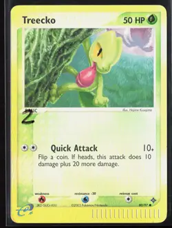 #2 Treecko 80/97 EX Dragon 2003 Reverse Holo Vintage E-Reader Pokemon Card - Image 1