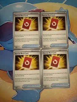 Special Red Card x4 082/086 Uncommon ME04: Chaos Rising NM - Image 1