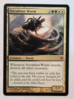MTG Novablast Wurm Worldwake 119/145 Regular Mythic - Image 2