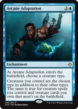 1x Arcane Adaptation, Ixalan Magic the Gathering MTG NM FOIL - Image 1