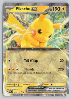 PIKACHU EX 028/131 DOUBLE RARE PRISMATIC EVOLUTIONS POKEMON NM - Image 1