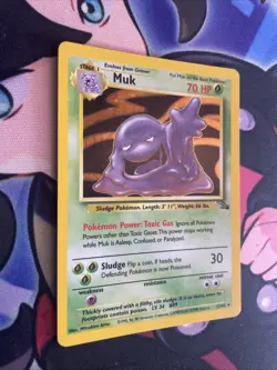 Muk 13/62 Near Mint Fossil Set 1999 Pokemon Card Holo Rare Holofoil - LP+ - Image 2