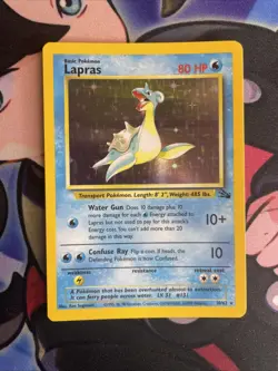 Lapras - 10/62 - Pokemon Fossil Unlimited Holo Rare Card WOTC LP+ - Image 1