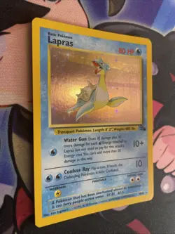 Lapras - 10/62 - Pokemon Fossil Unlimited Holo Rare Card WOTC LP+ - Image 2