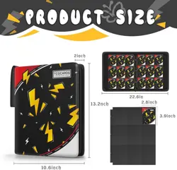 Trading Card Binder 9 Pocket，Card Binder 900 Pockets Card Book Holder Cards wi - Image 3