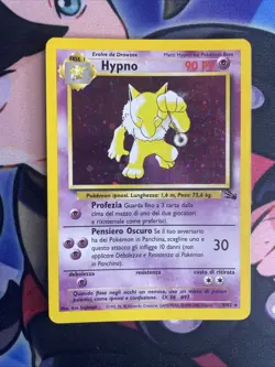 Pokemon TCG Hypno Fossil Holo Card 8/62 Unlimited Rare - LP Swirl - Image 1