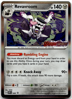 Revavroom SVP 008 STAFF Pre Release Promo Scarlet & Violet Pokemon Card NM - Image 1