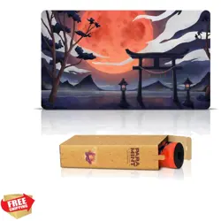 Blood Moon Torii Gate Stitched - MTG Playmat - Compatible with Magic The Gath... - Image 1