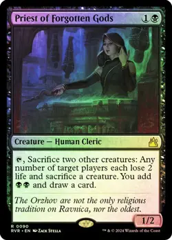 Magic The Gathering MTG PRIEST OF FORGOTTEN GODS FOIL Ravnica Remastered NM - Image 1
