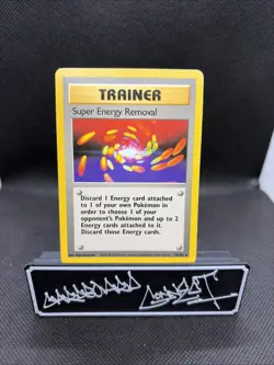 Pokemon TCG Base Set Trainer Super Energy Removal Card 79/102 Rare - Image 1