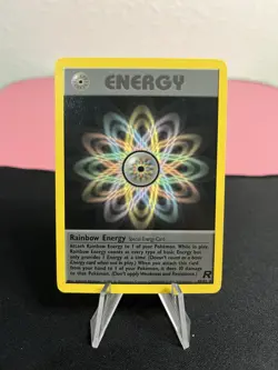 Rainbow Energy 80/82 Pokemon Team Rocket Special Energy Card Rare - WoTC Vintage - Image 1