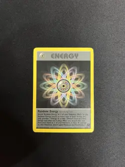 Rainbow Energy 80/82 Pokemon Team Rocket Special Energy Card Rare - WoTC Vintage - Image 3